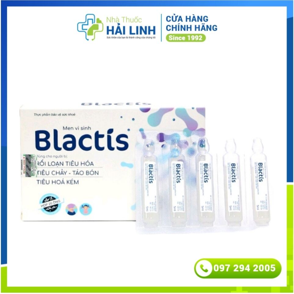Men vi sinh Blactis 3 tỷ lợi khuẩn Tặng quà Hộp 20 ống Cho người rối loạn