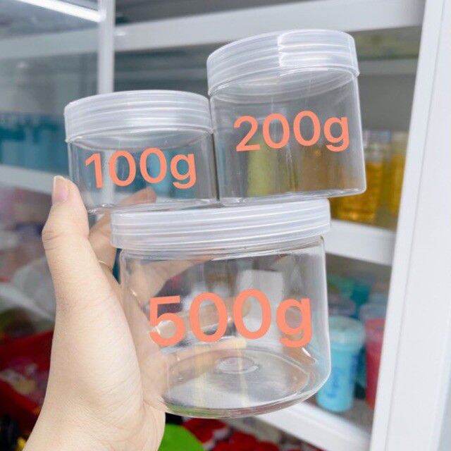 [Combo 10] HỦ ĐỰNG KEM 200GR PET NHỰA( có nắp chặn)
