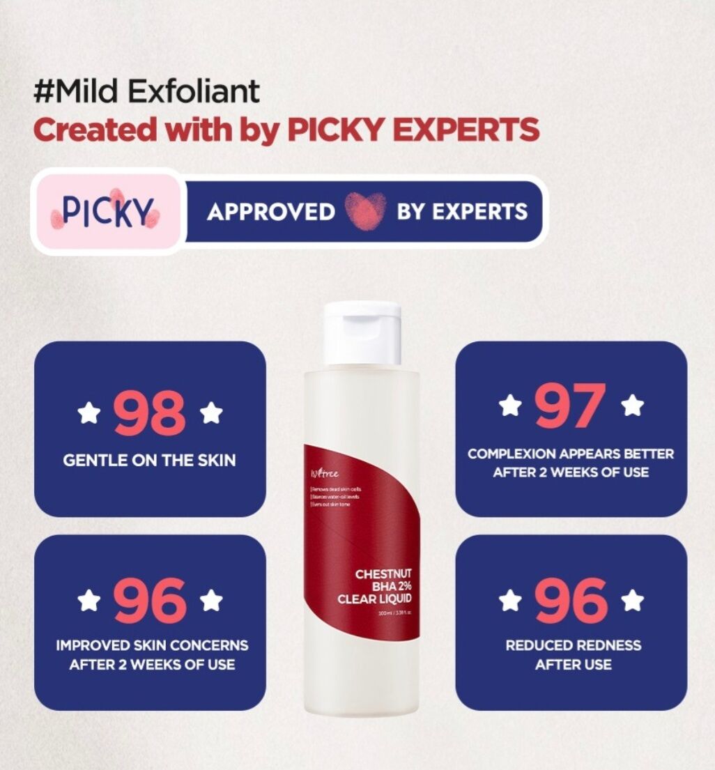 [Nhacuabeautyholic] Tẩy da chết hóa học ISNTREE CHESNUT BHA 2% CLEAR LIQUID