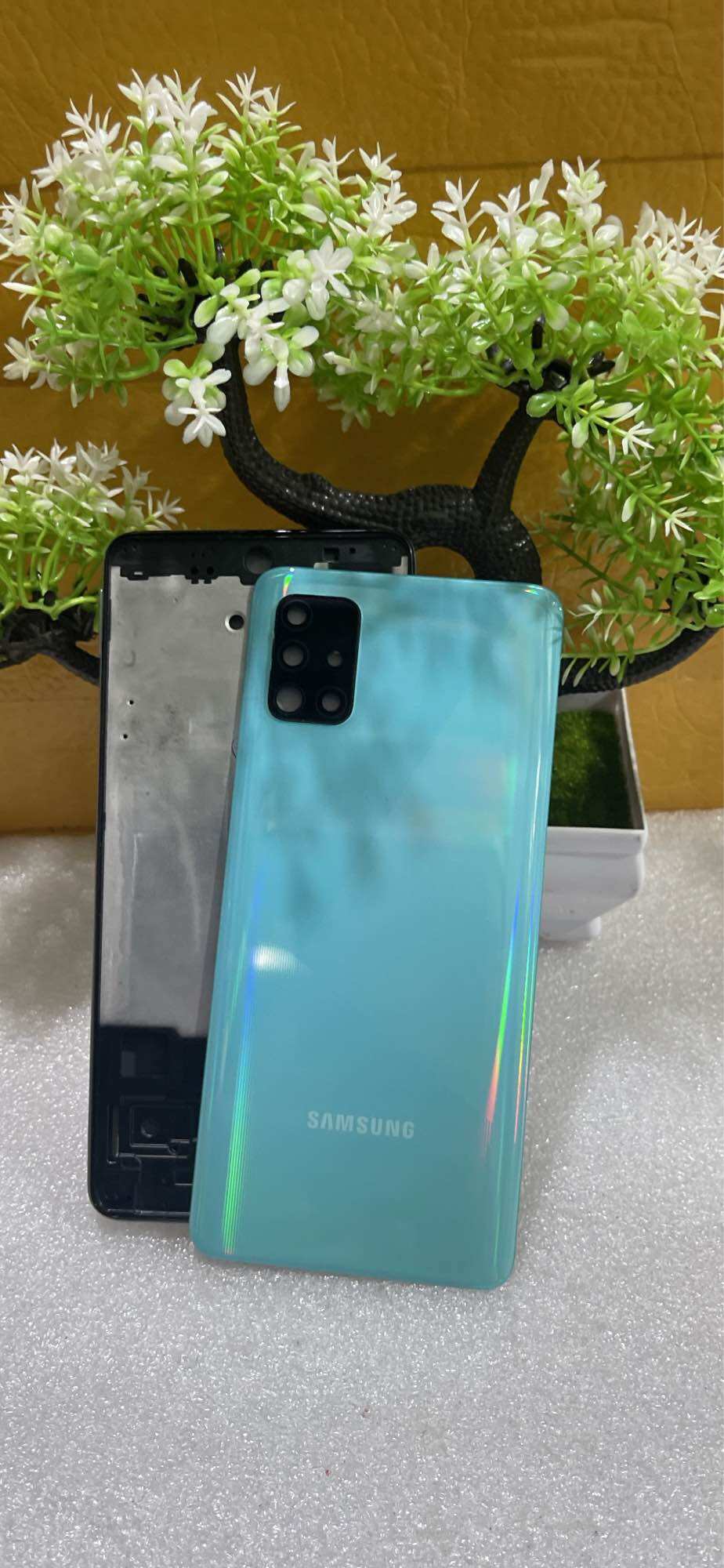 Vỏ sam sung A51 / A515 full bộ kính camera sau với khay sim