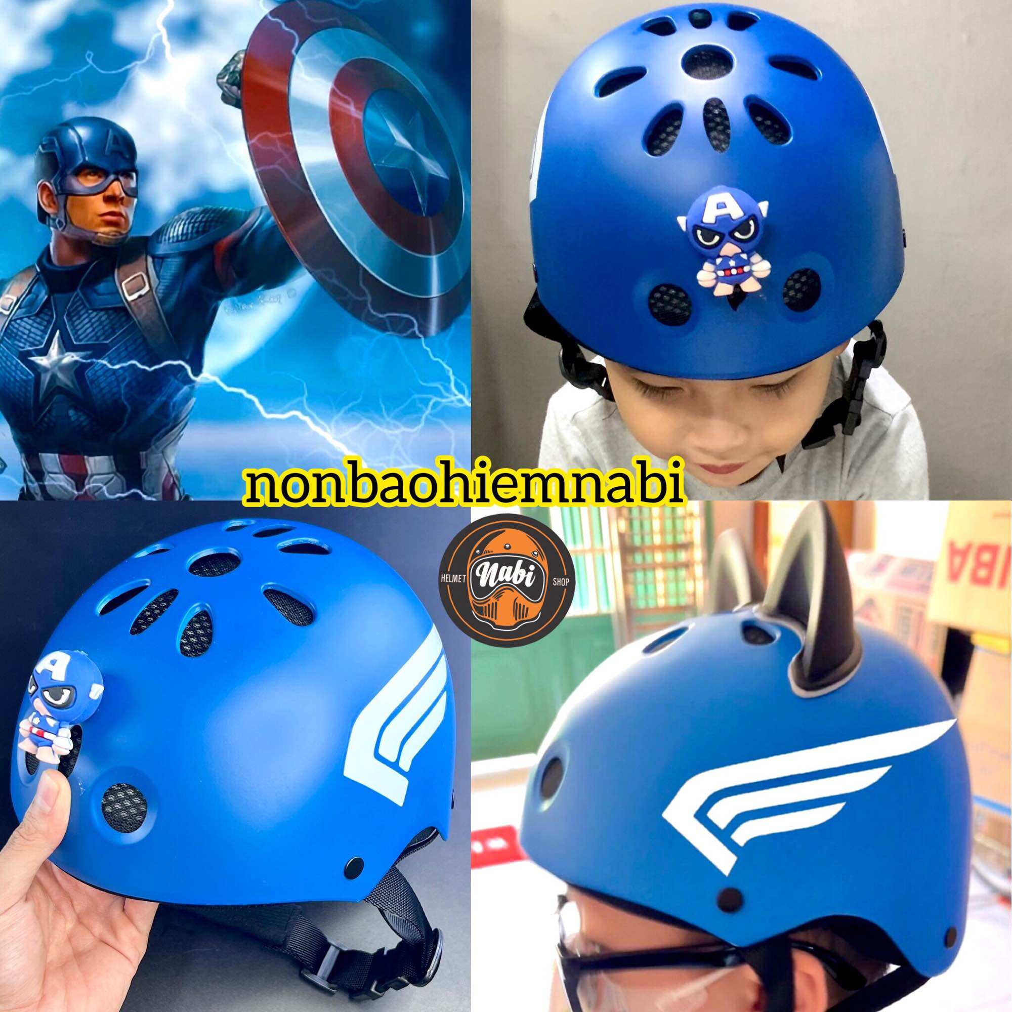 Mũ bảo hiểm người nhện 3d trẻ em cao cấp cho bé & người lớn