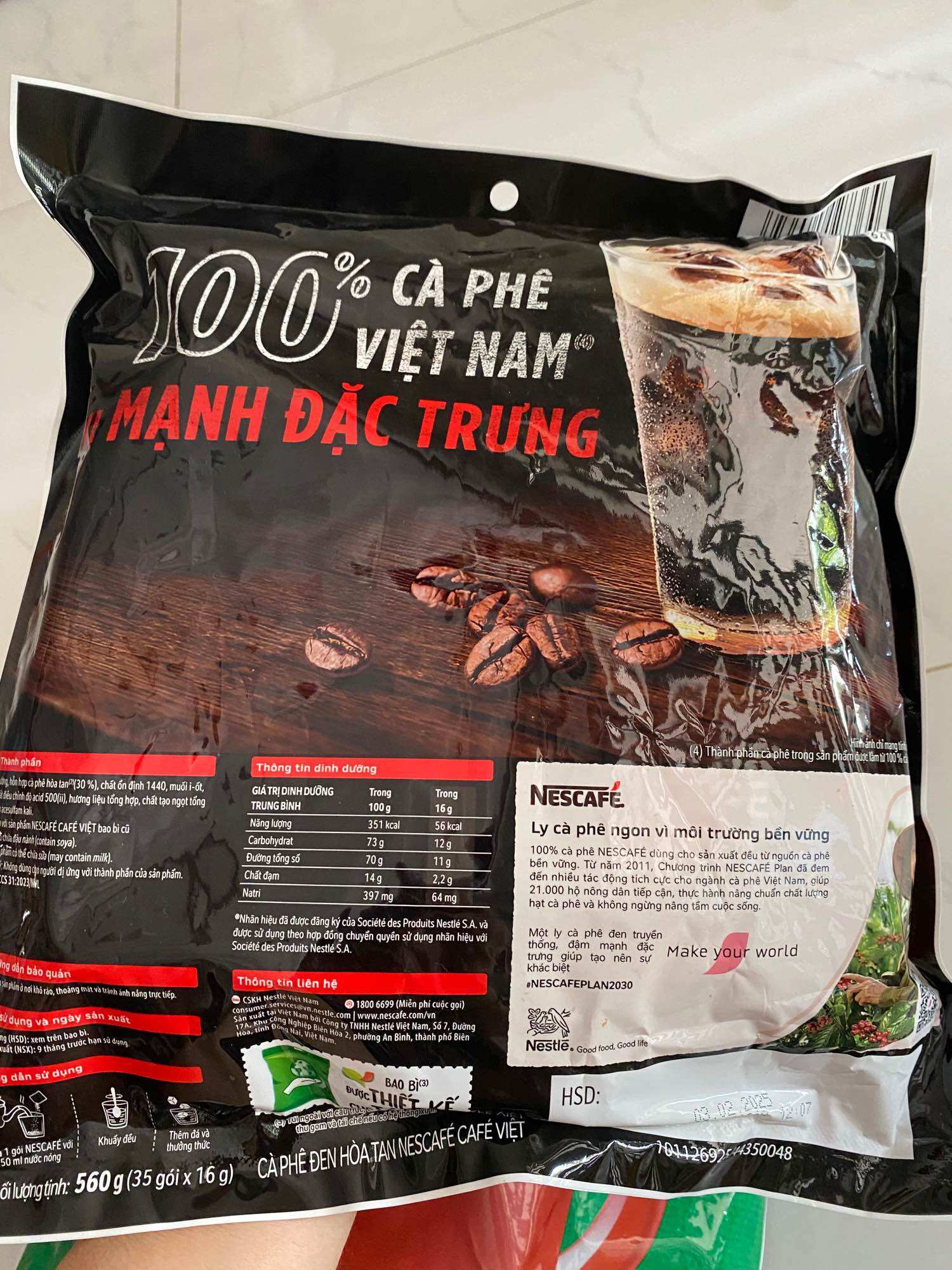 Cà phê Việt bịch 35 gói x 16g
