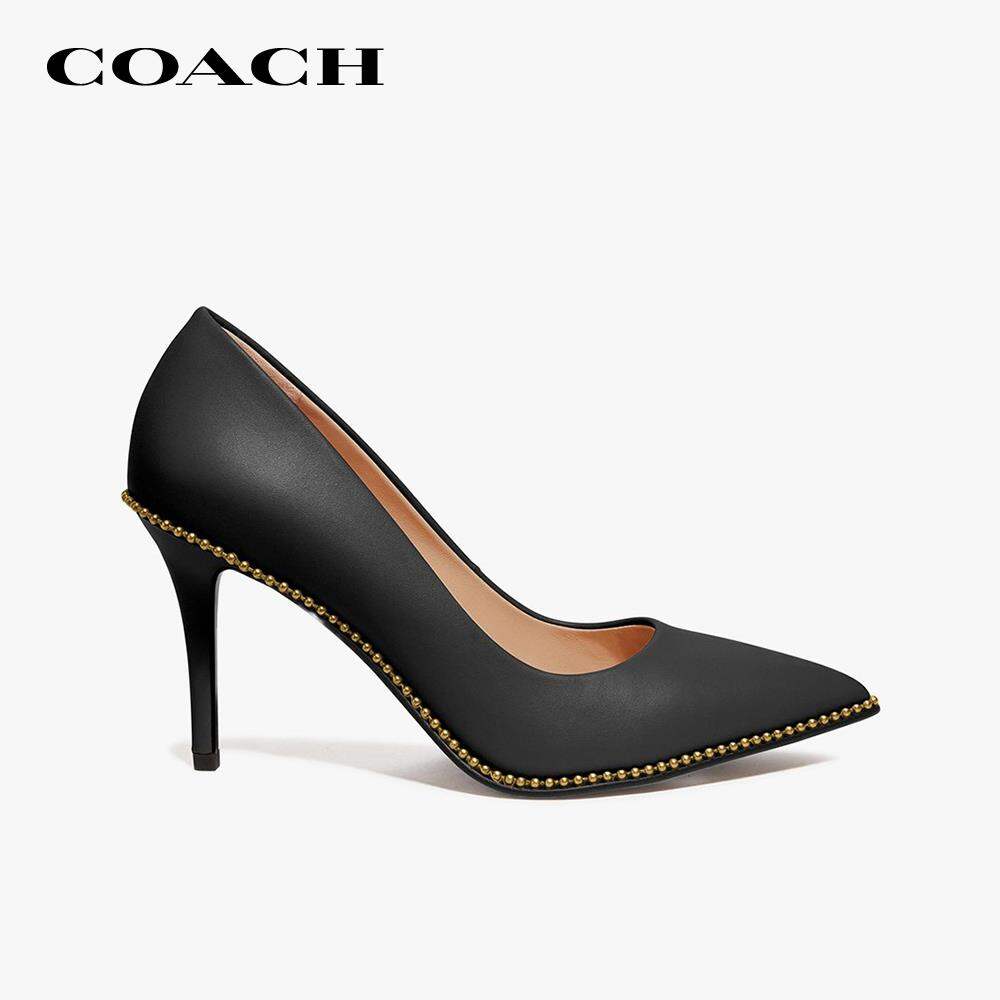 Coach - giày cao gót mũi nhọn phối đá nhỏ waverly g3935-blk