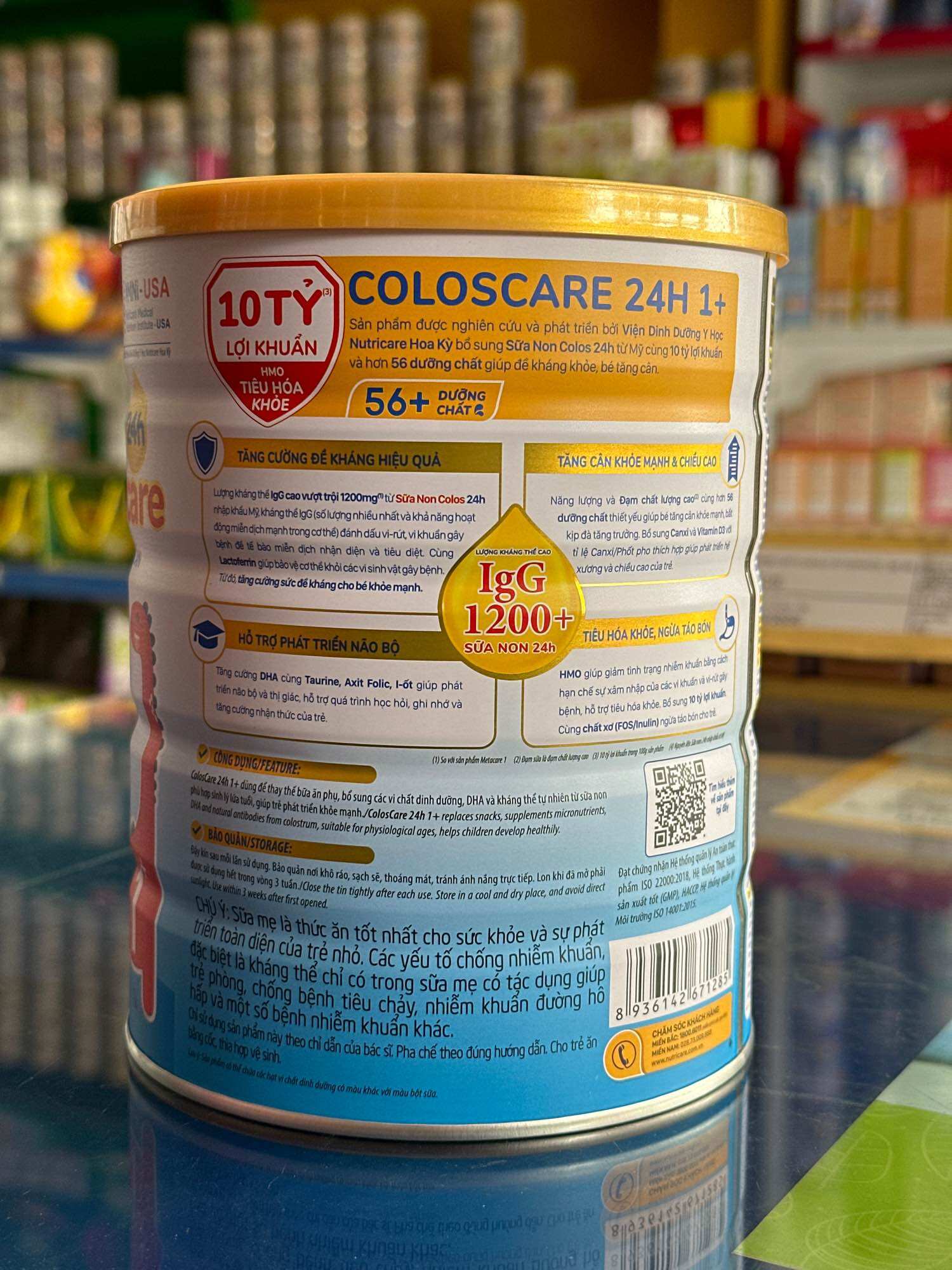 SỮA NON COLOSCARE 1+ 800G ( DÀNH CHO TRẺ TỪ 1-2 TUỔI)