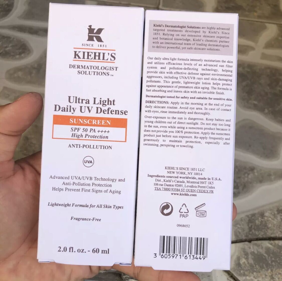 [Hcm]Có Sẵn - Fullbox 60Ml] Kem Chống Nắng Kiehl’s Ultra Light Daily Uv Defense Sunscreen (Kcn Kiehls)