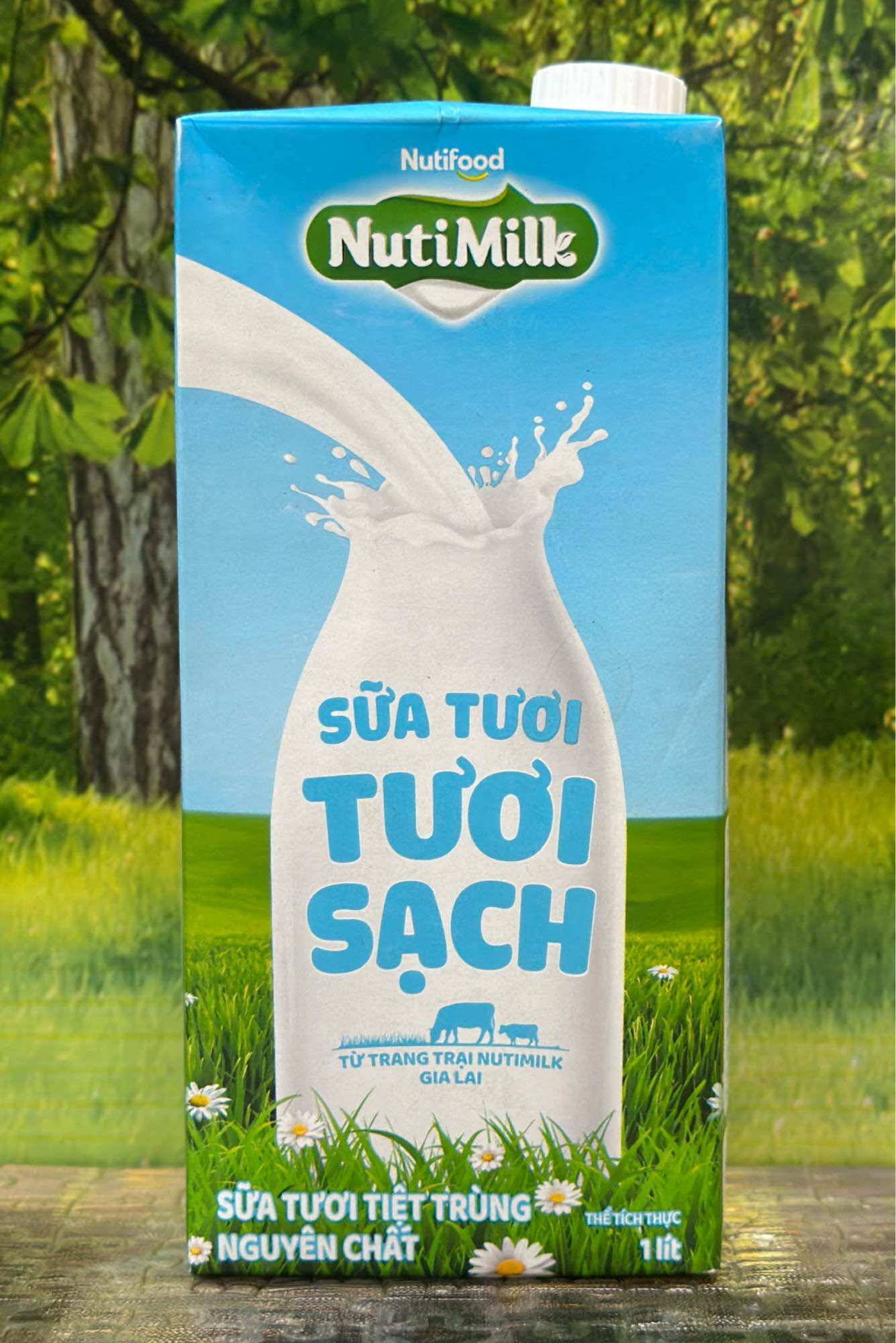 Sữa tươi Sạch Nutimilk Không Đường Hộp 1 Lít
