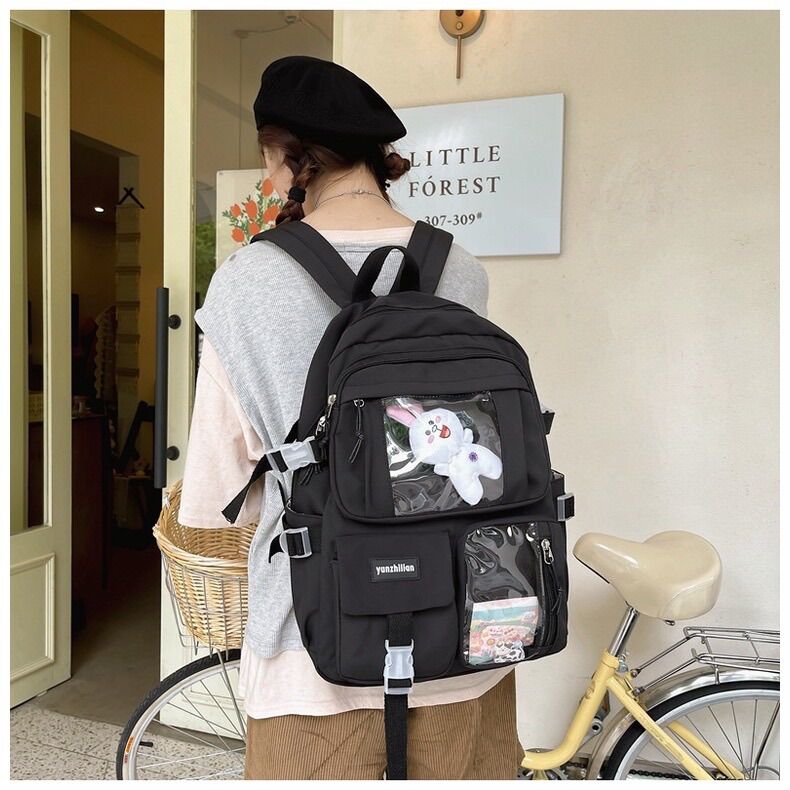 BALO DÙ PHỐI TÚI TRONG SUỐT 3 túi Trong