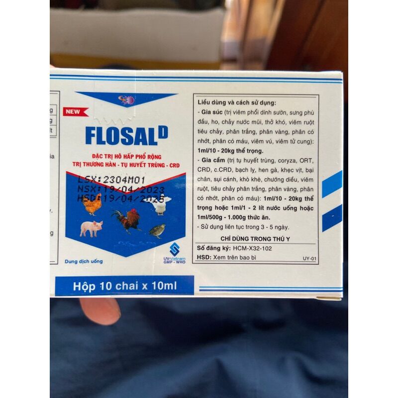Flosal d lọ 10ml cho gà, khò khè, sổ mũi