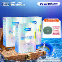 Bộ 3 Hộp Bao Cao Su Durex Invisible Siêu Mỏng, Size 52 mm, Hộp 16 Bao