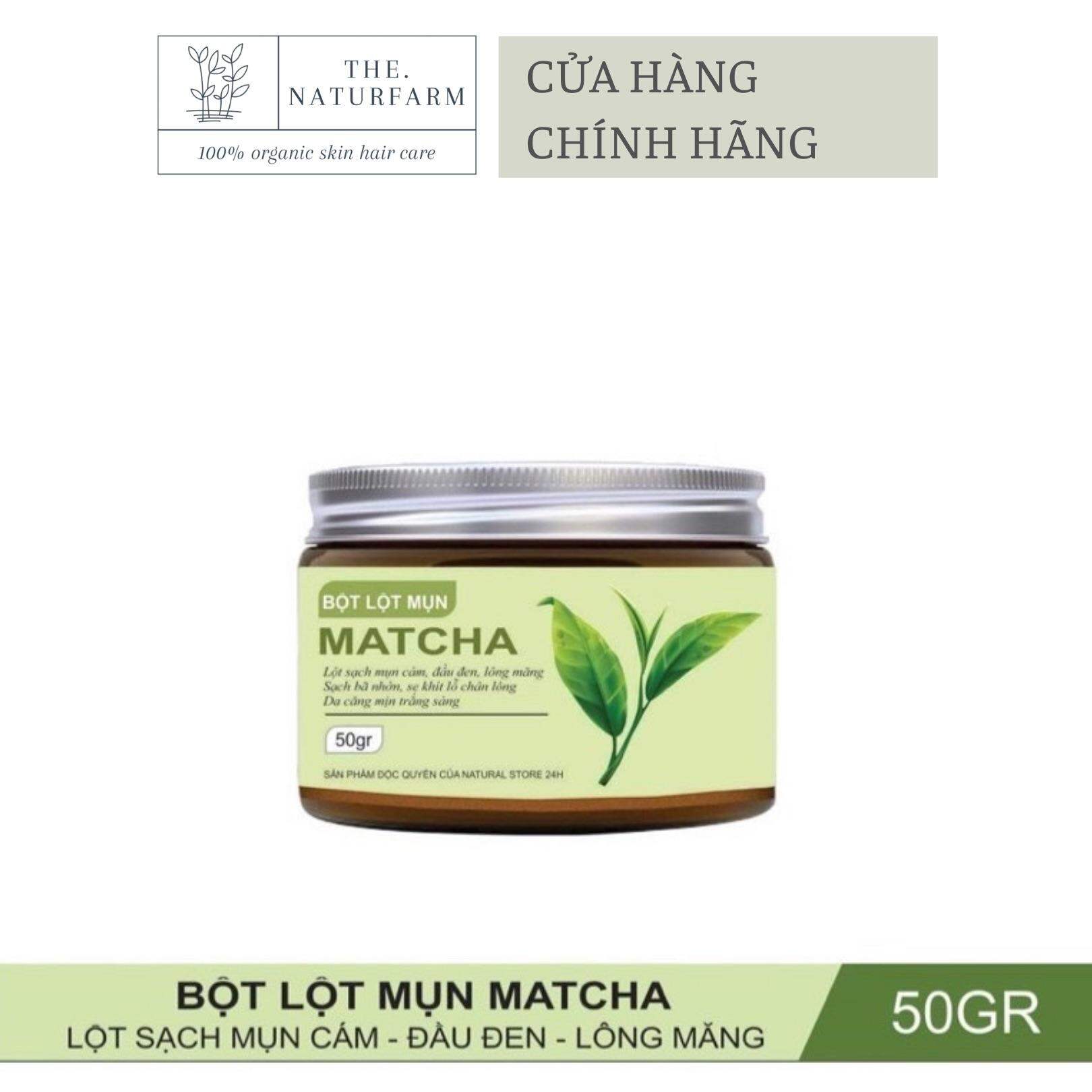 Bột lột mụn trà xanh matcha 50gr - sạch mụn sáng da