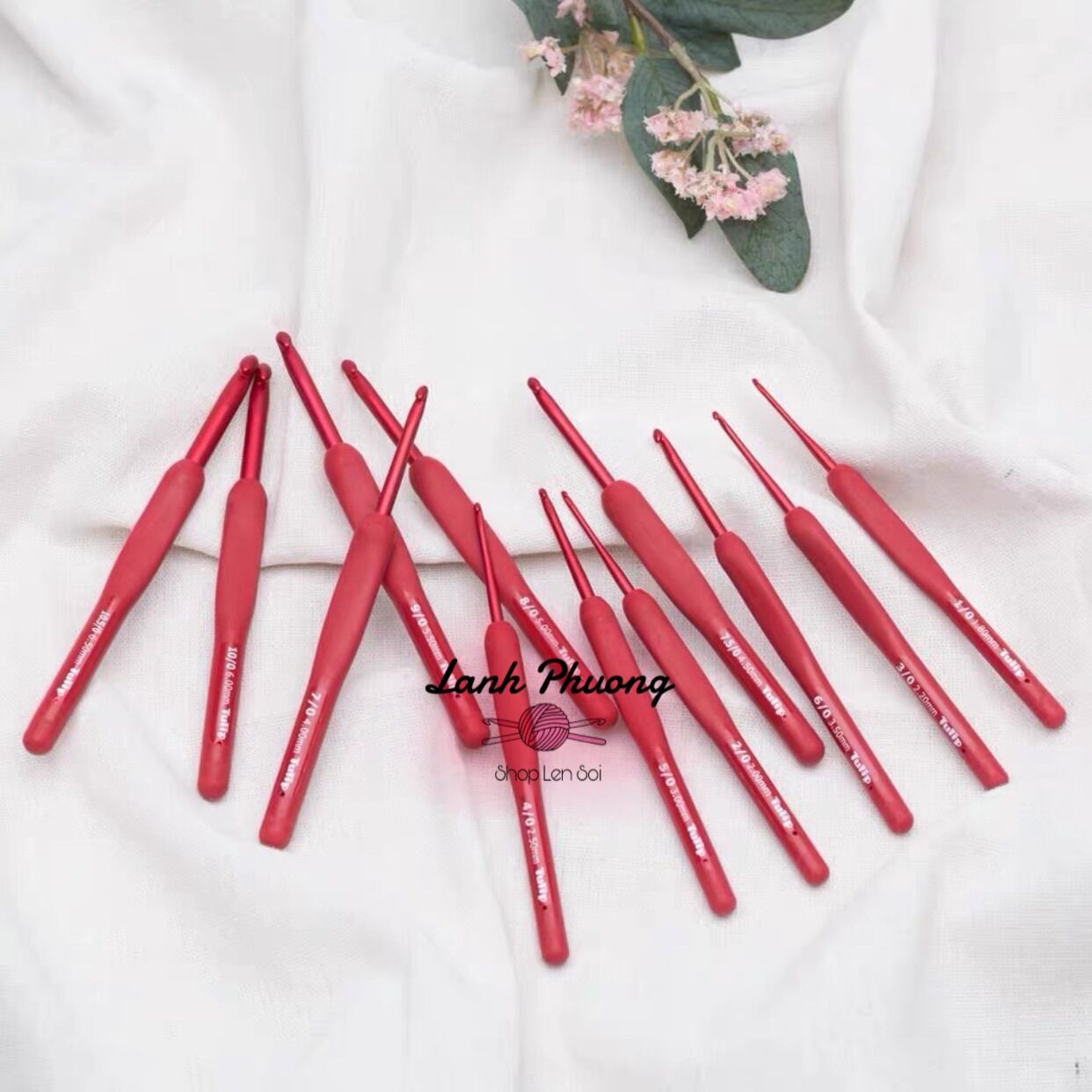 Red Tulip Crochet Hook Etimo Red