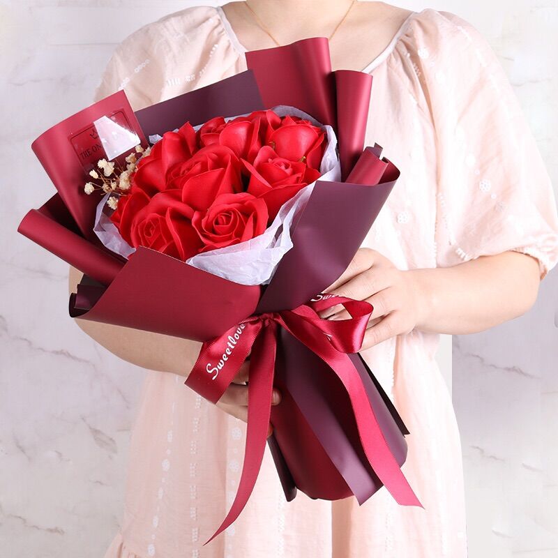 Bó hoa Hồng sáp 10 bông