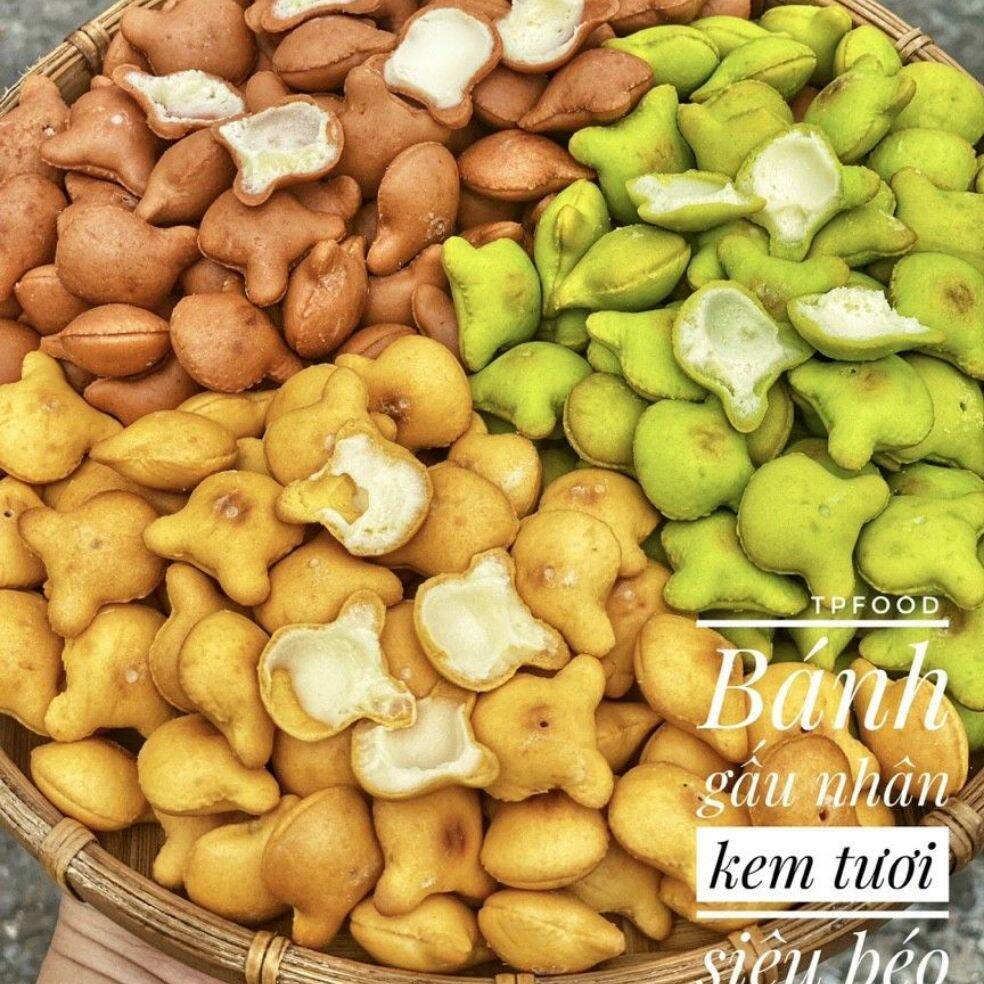 Bánh gấu nhân kem mix 3 vị hủ 400g