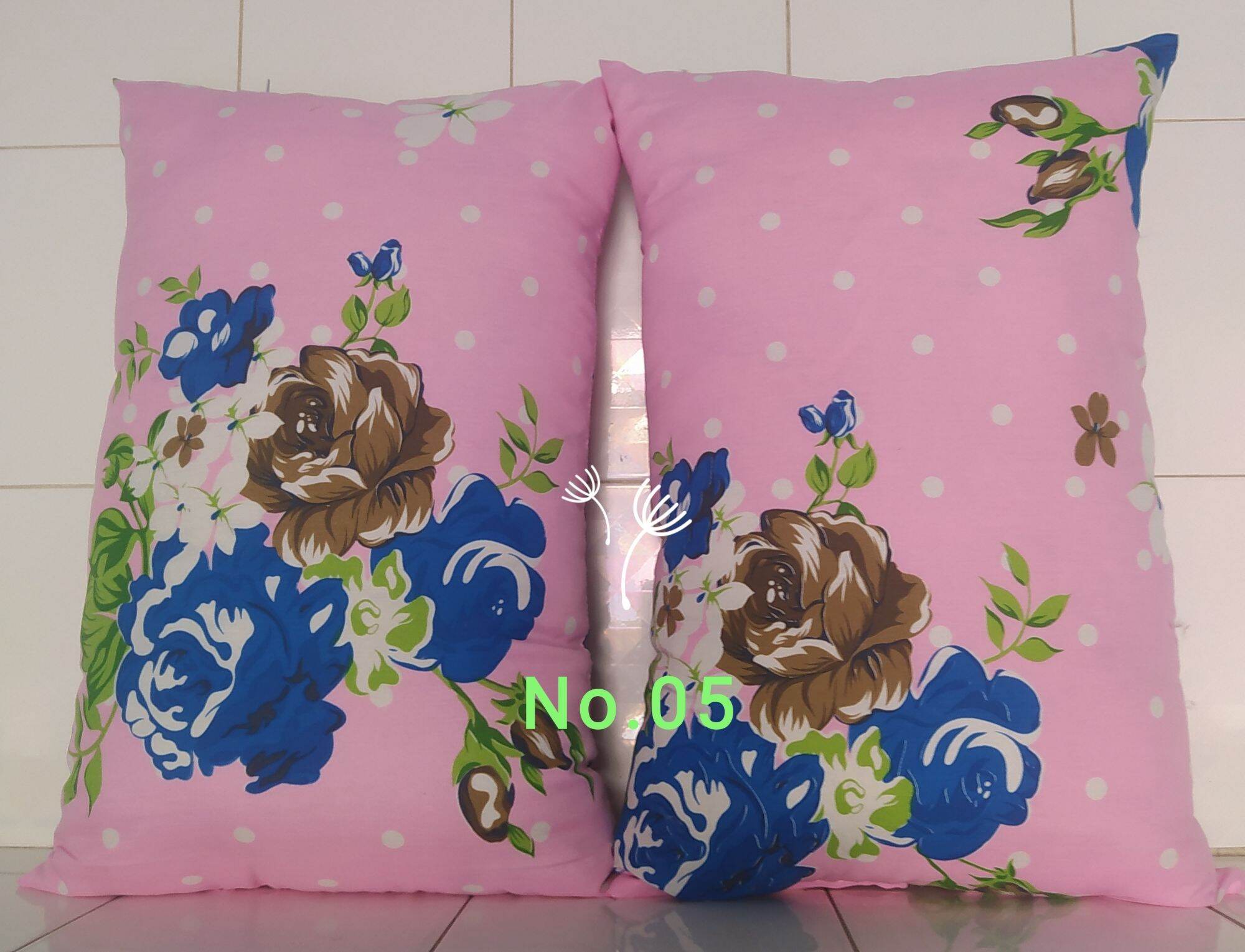 Gối sợi bông gòn tự nhiên 100%, kích thước 40x60 . vải kate hoa văn