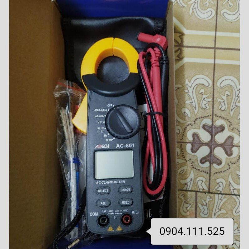 [HCM]Ampe kìm đo dòng AC APECH AC-801 (600A)