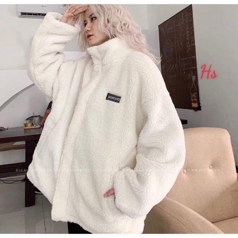 Áo khoác lông in logo siêu hott