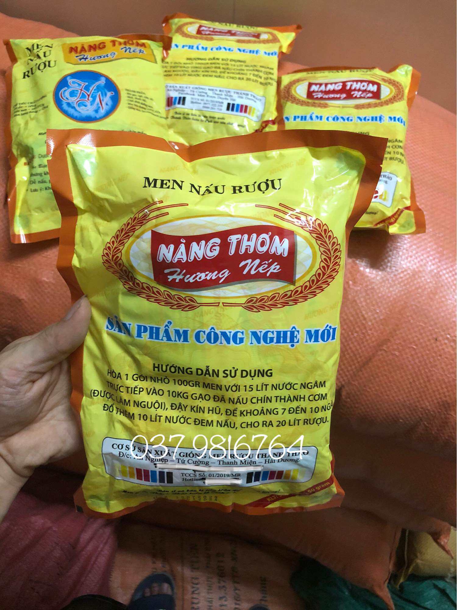 MEN NẤU RƯỢU NÀNG THƠM  gói 500g