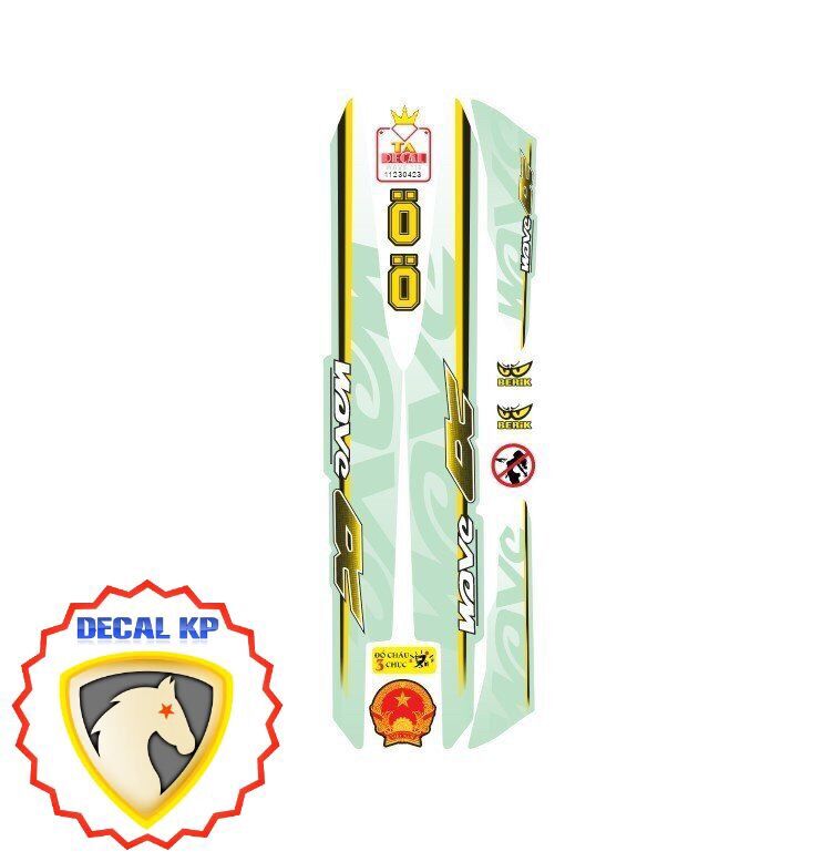 (Nhiều màu) Tem xe wave alpha 110,tem 3 lớp hàng cao cấp