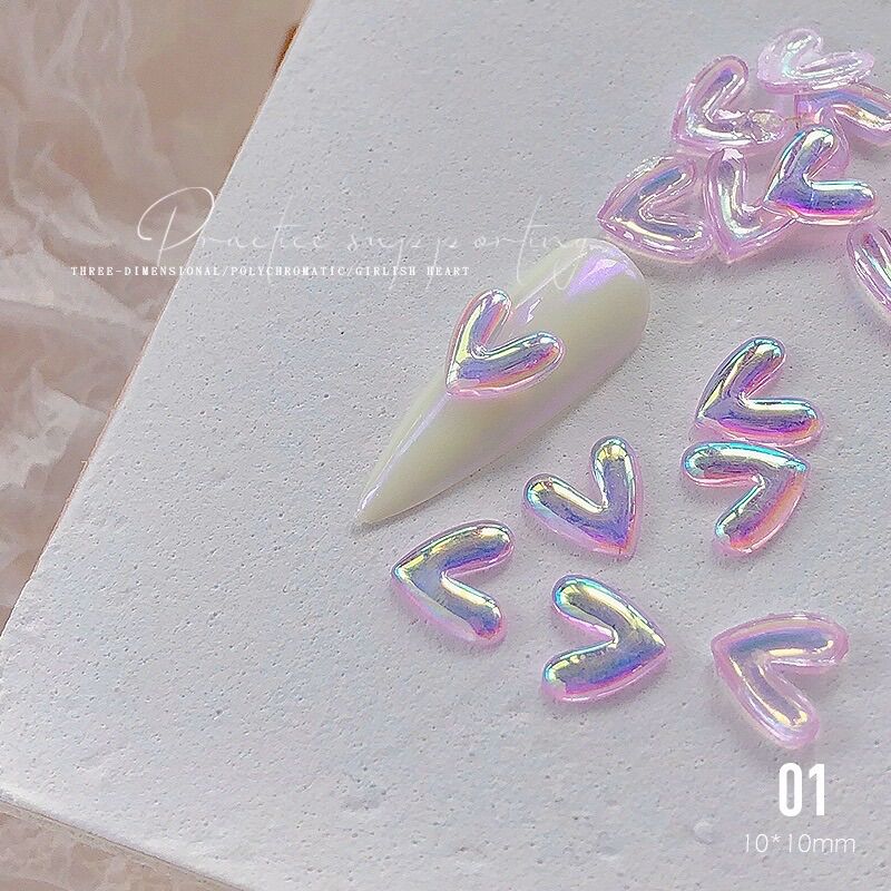 [HCM][Mới ] Hũ trang trí móng nail - 20charm tim / charm tim hot nail