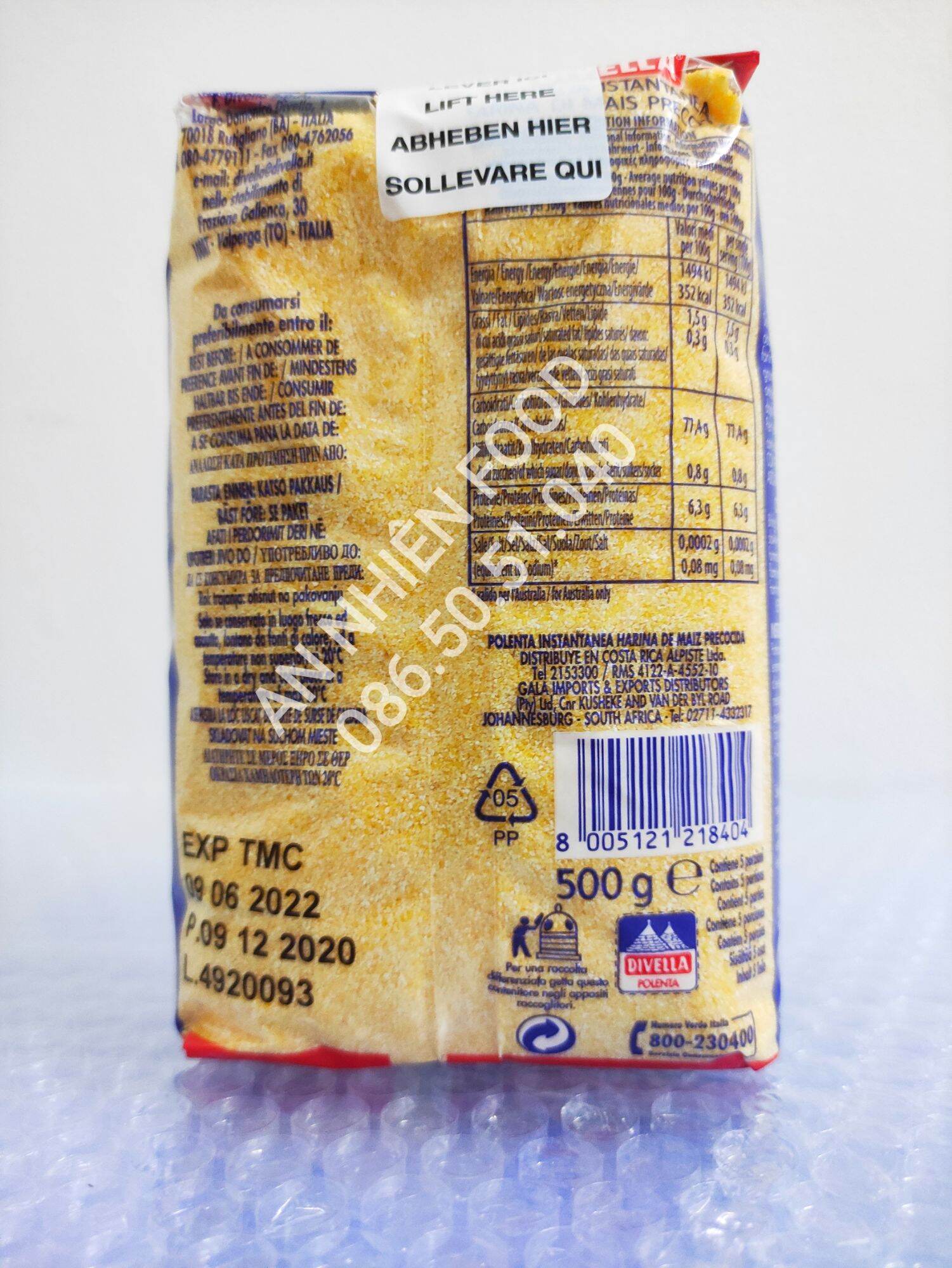 Tinh Bột Ngô Polenta hiệu Divella 500 Gram