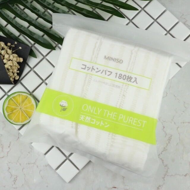 Bông tẩy trang Miniso 180 miếng, Coton Pad 222 miếng