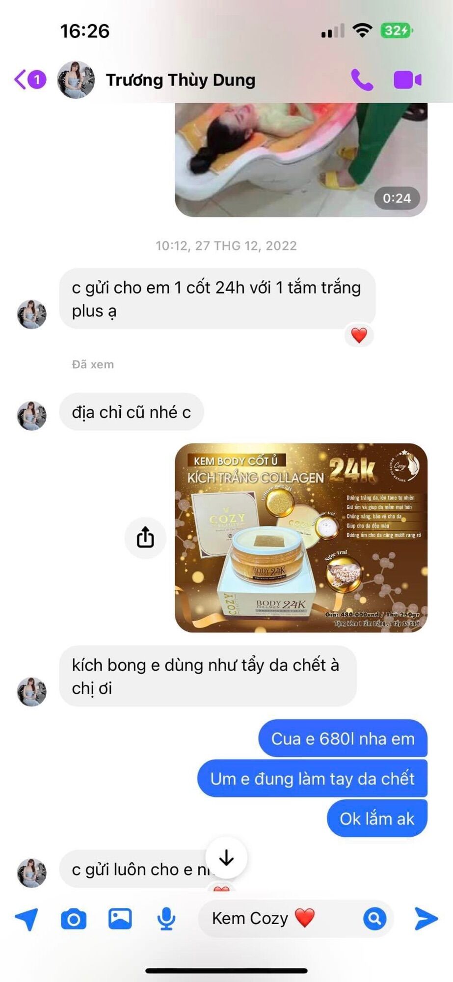 kem body cốt ủ 24k ủ trắng cực mạnh