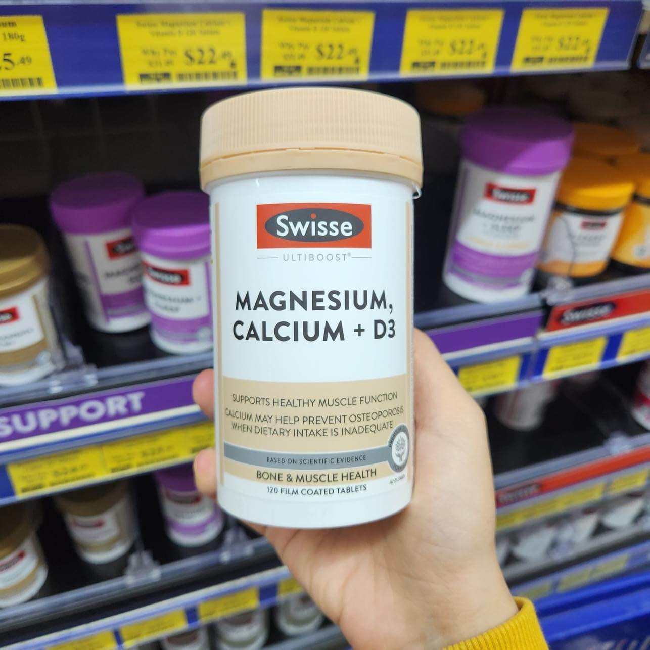 Viên uống Swisse Magnesium Calcium + D3