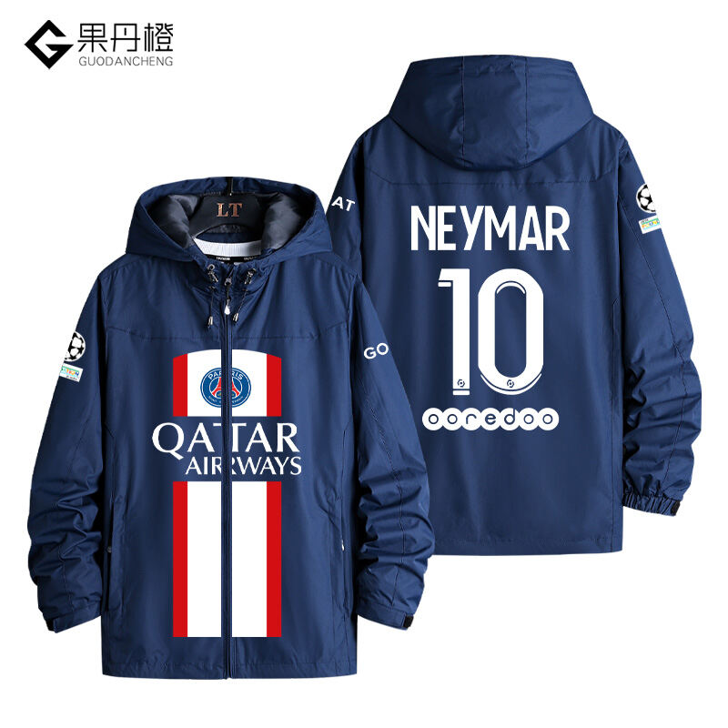 Đội Messi Paris Saint-Germain Áo Khoác Neymar Cùng Phong Cách Mùa Đông Dày Dặn Chống Gió Khóa Kéo Có