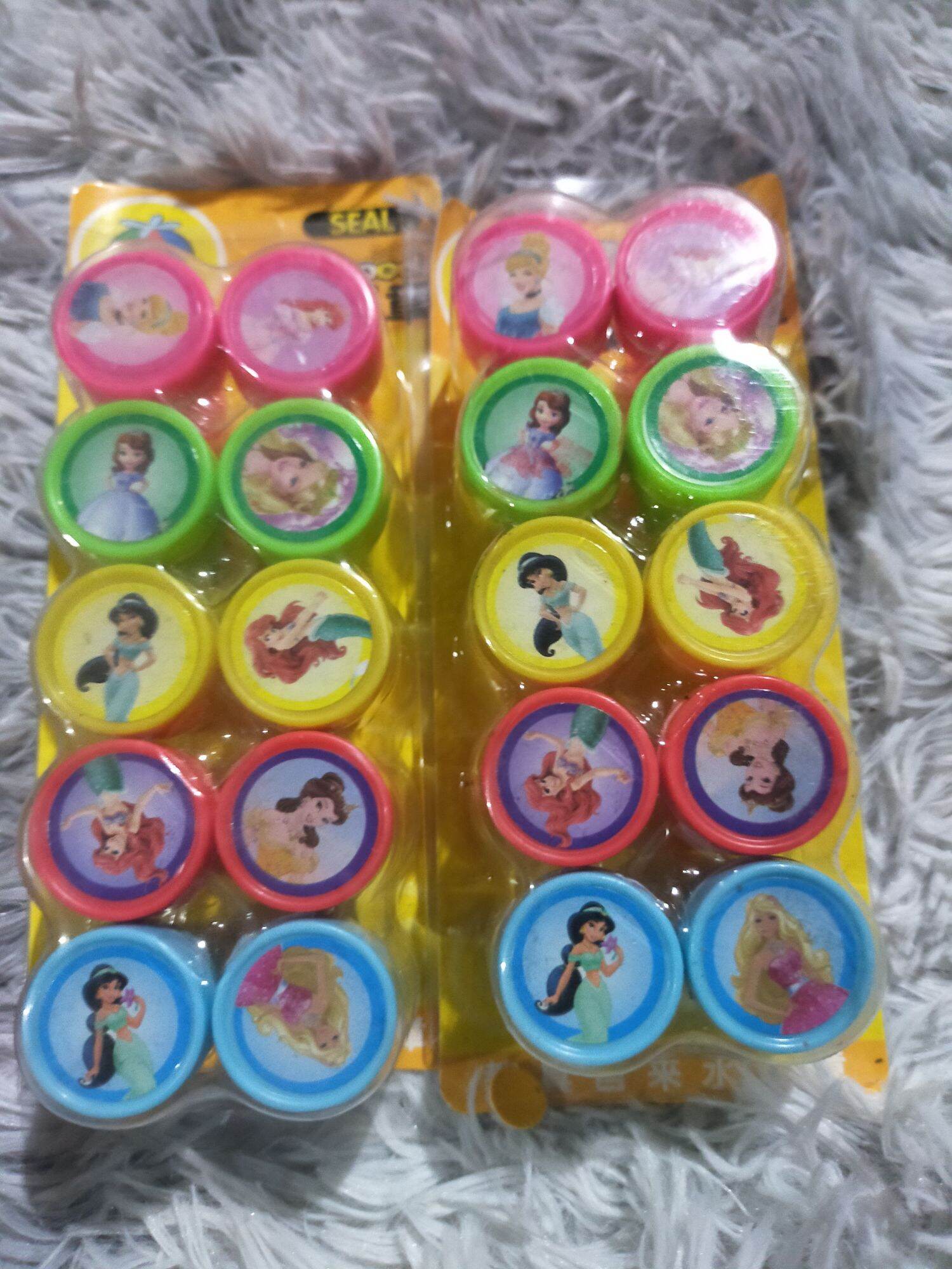 Vỉ 10 con dấu hình công chúa cho bé gai