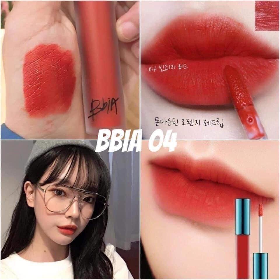 Son Kem Lì Bbia Last Velvet Lip Tint No.04 Extra Mood - Hồng Gạch