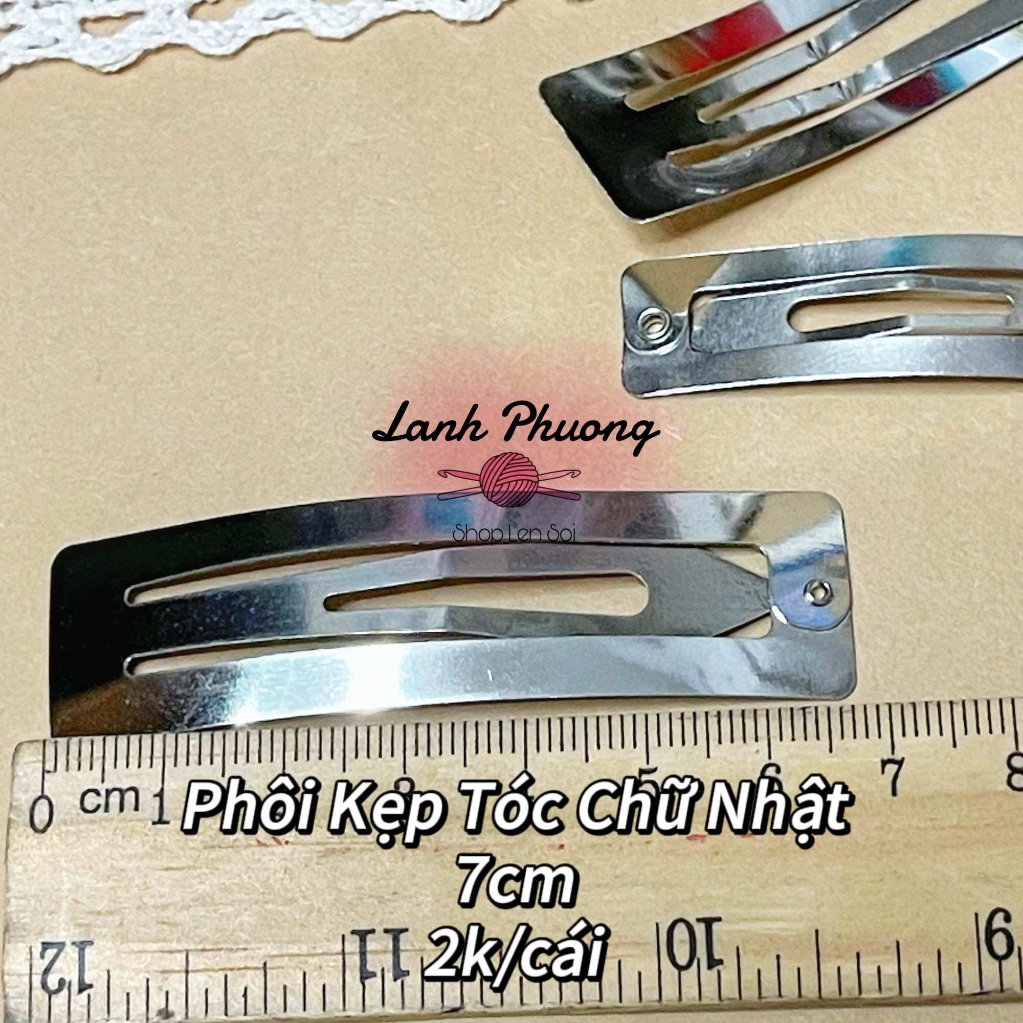 Phôi Kẹp Tóc Chữ Nhật (1cái)