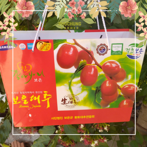 Hàng cao cấp táo đỏ hàn quốc hộp 1kg tặng túi xách kèm theo - ảnh sản phẩm 1