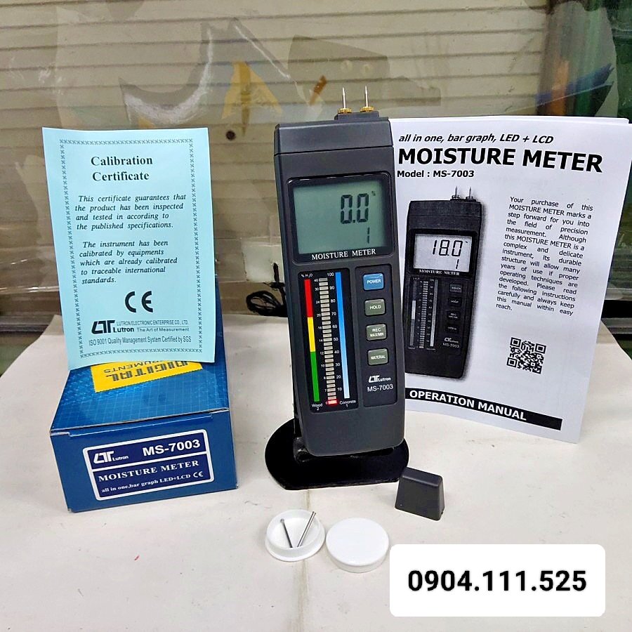 Máy đo ẩm gỗ, bê tông, giấy LUTRON MS-7003