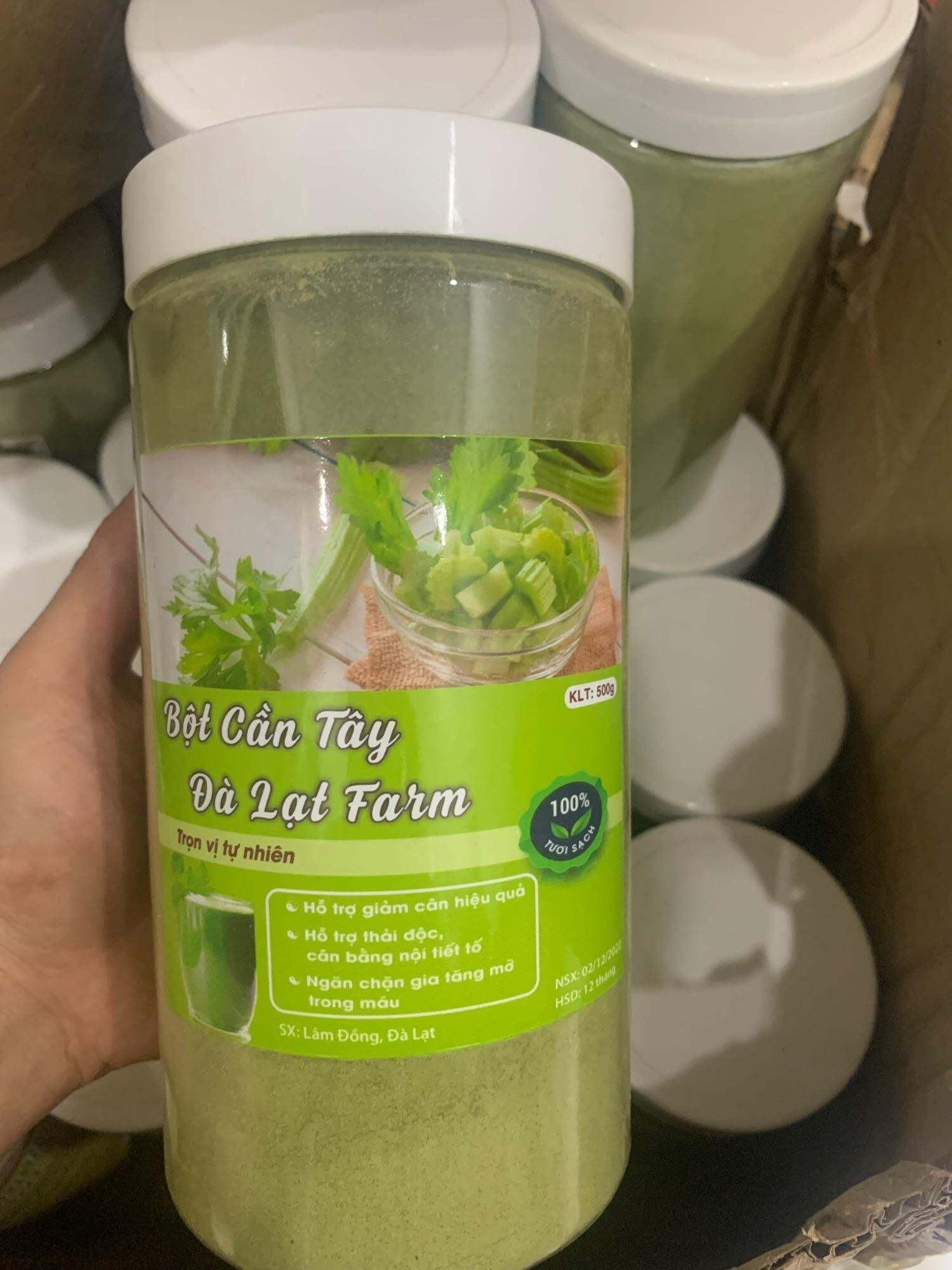 Bột Cần Tây/ Bột Rau Má/ Bột Diếp Cá/ Bột Tía Tô Sấy Lạnh Đà Lạt Fram 500gr