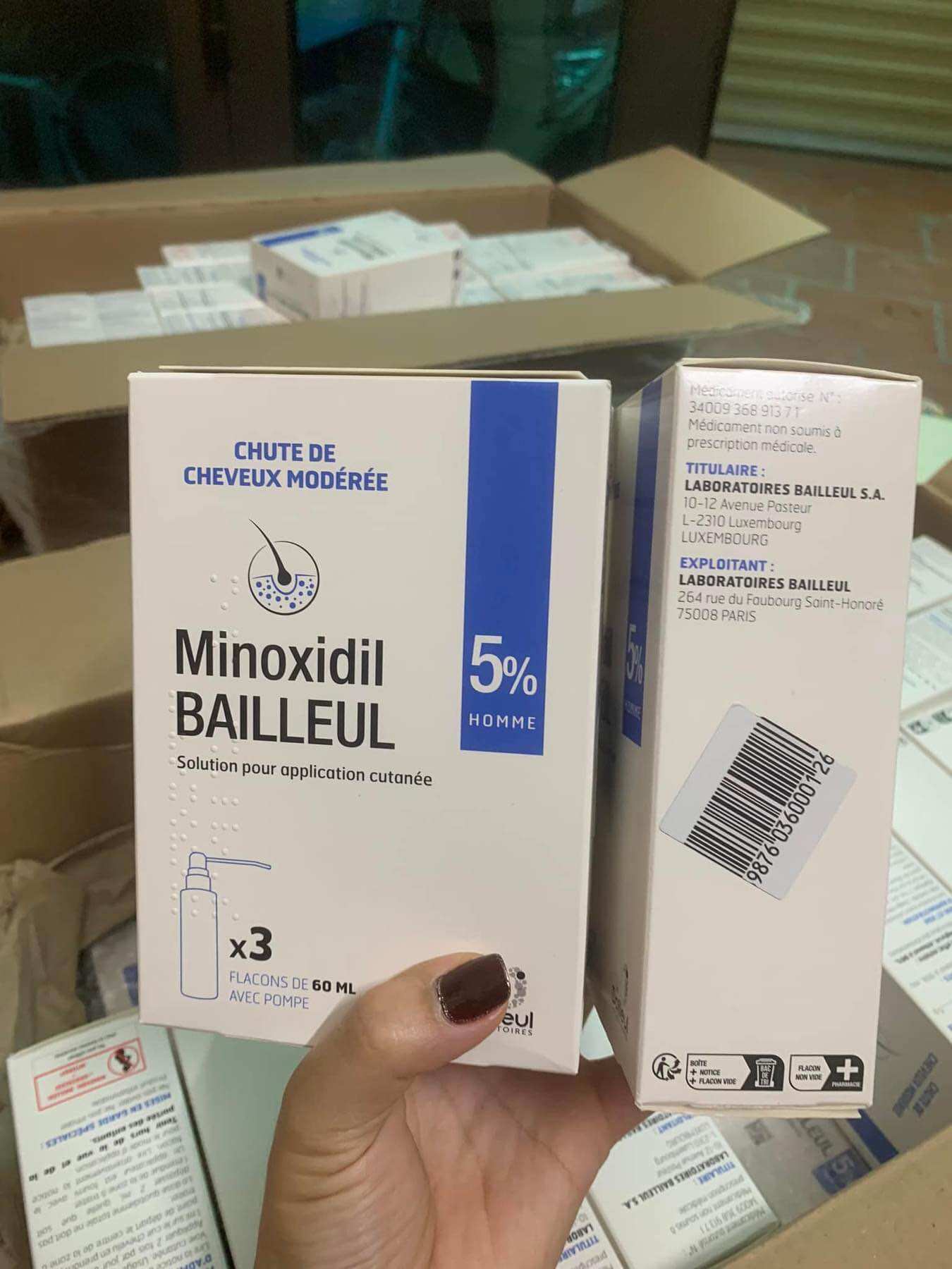 1 Chai Xịt mọc tóc Minoxidil Bailleul 2%, 5% BILL PHÁP NGĂN RỤNG TÓC, KÍCH THÍCH MỌC TÓC