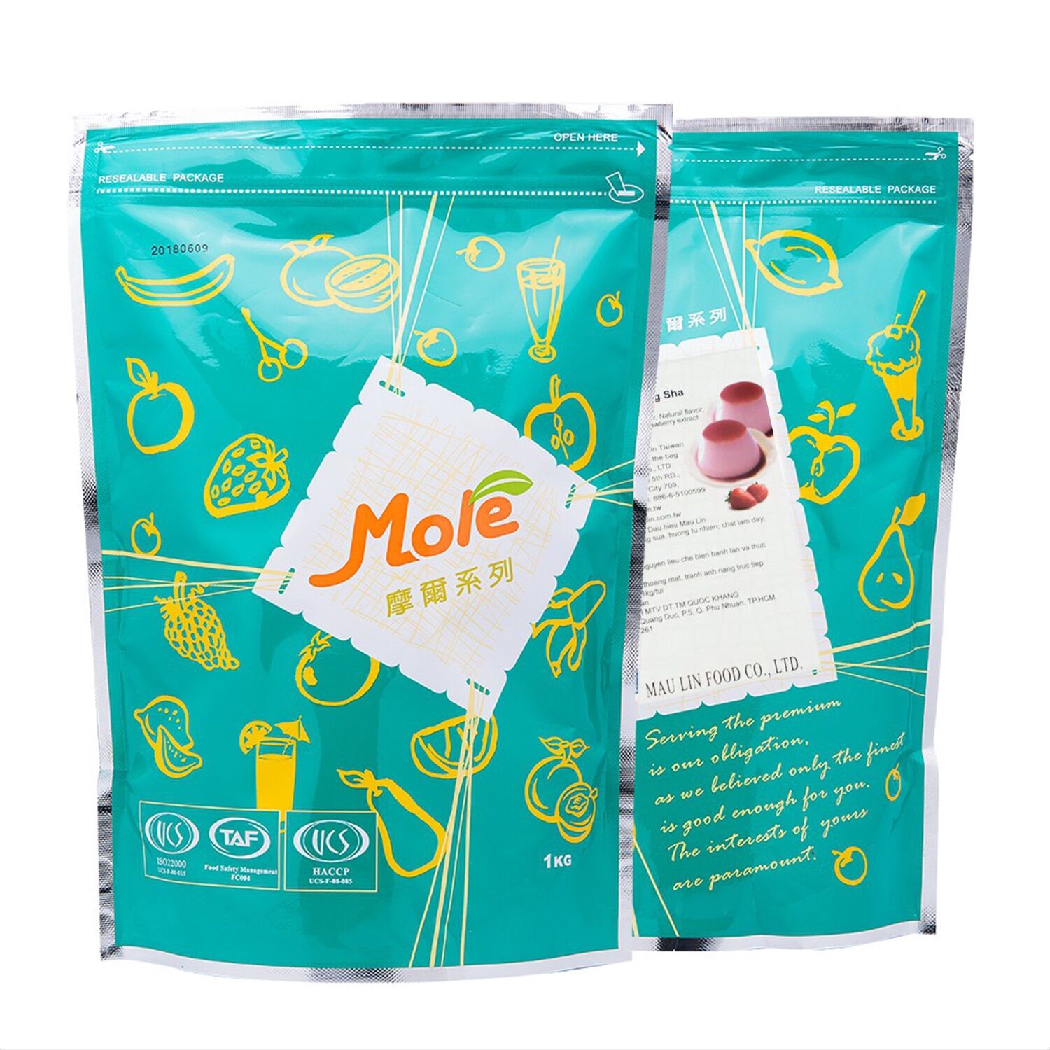 Bột Làm Pudding Trứng, Dâu Mole Đài Loan 1kg