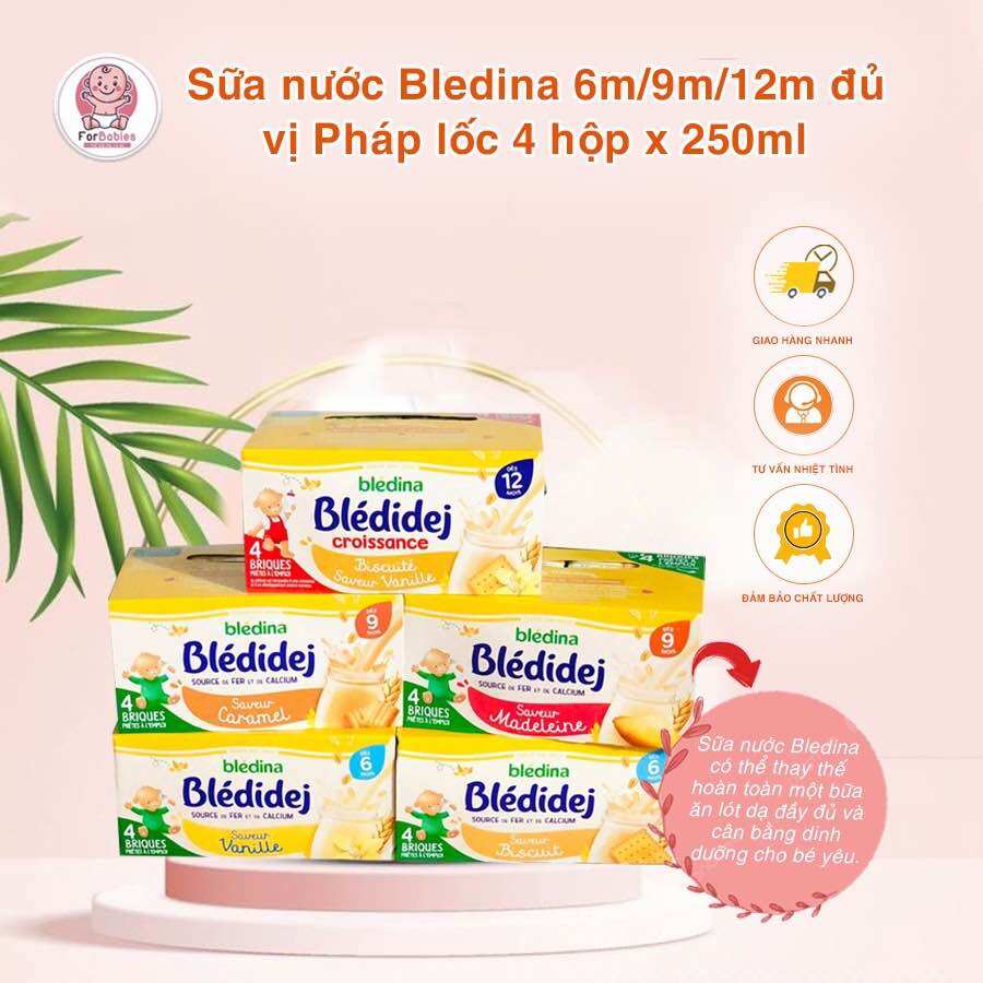 Sữa nước Bledina 6m/9m/12m hàng pháp date 2024