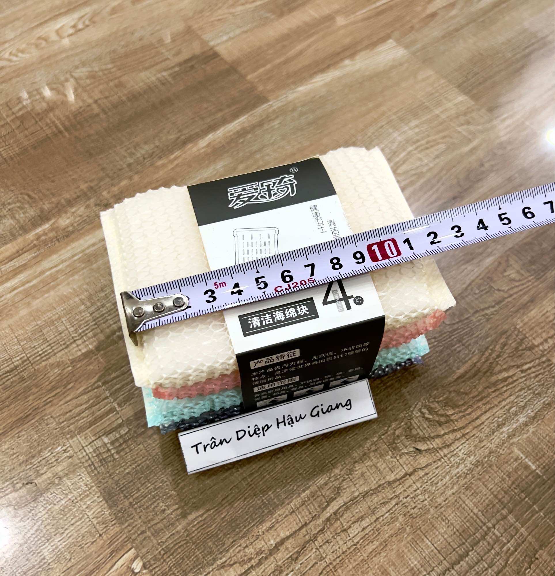 Combo 4 Miếng rửa chén mút, Miếng lưới rửa chén