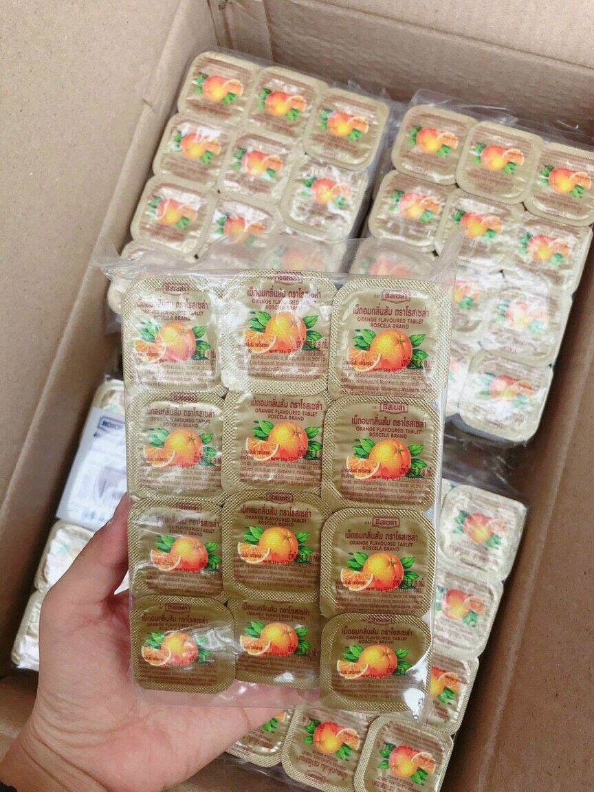 Kẹo C trái tim vị cam Thái Lan vỉ 24 hộp