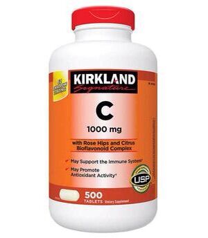 Vitamin c 1000mg kirkland hộp 500 viên của mỹ