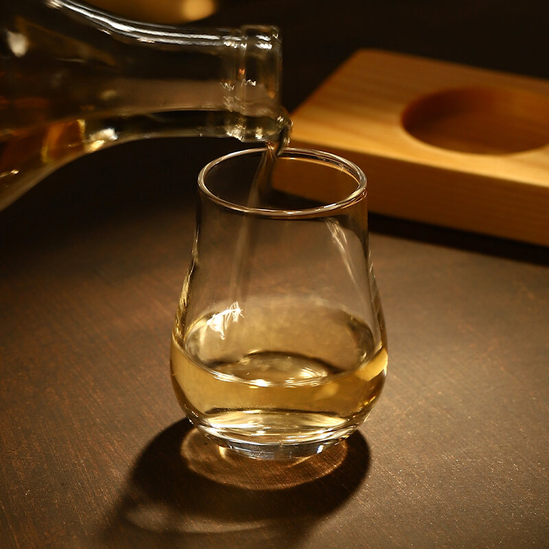 Cốc Ngửi Hương Thưởng Thức Sản Phẩm Whisky Cốc Uống Thử Ly Rượu Vang Khô Có Khay Ly Uống Rượu Tây Cổ Điển Quán Bar