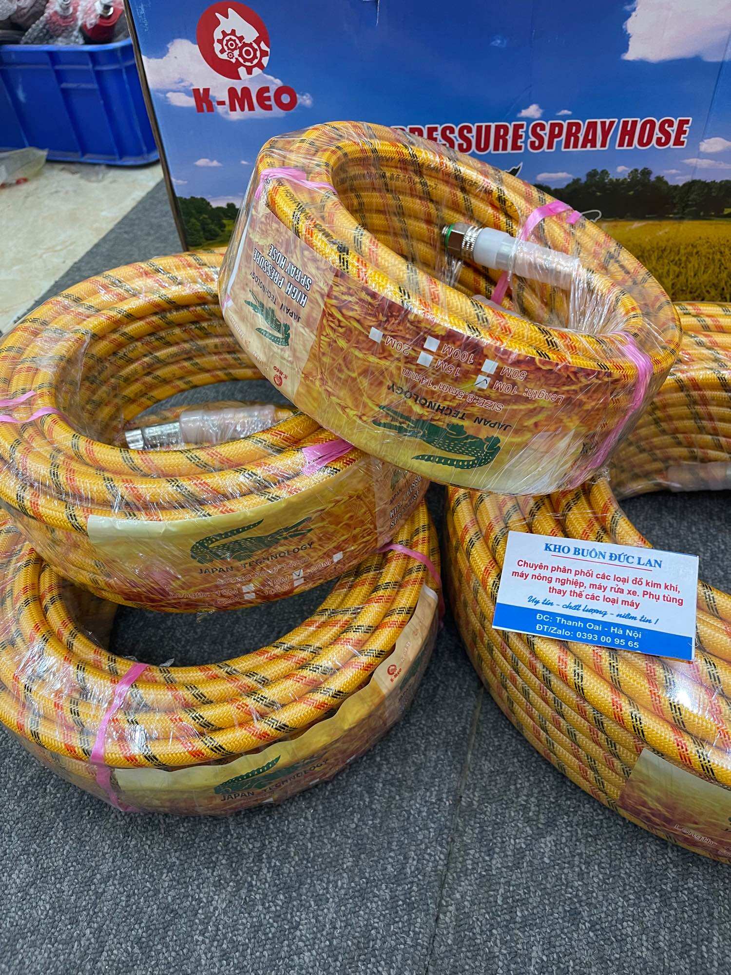 Dây Rửa Xe - Dây Phun Thuốc Áp Lực Cao Hãng Cá Sấu Cao Cấp