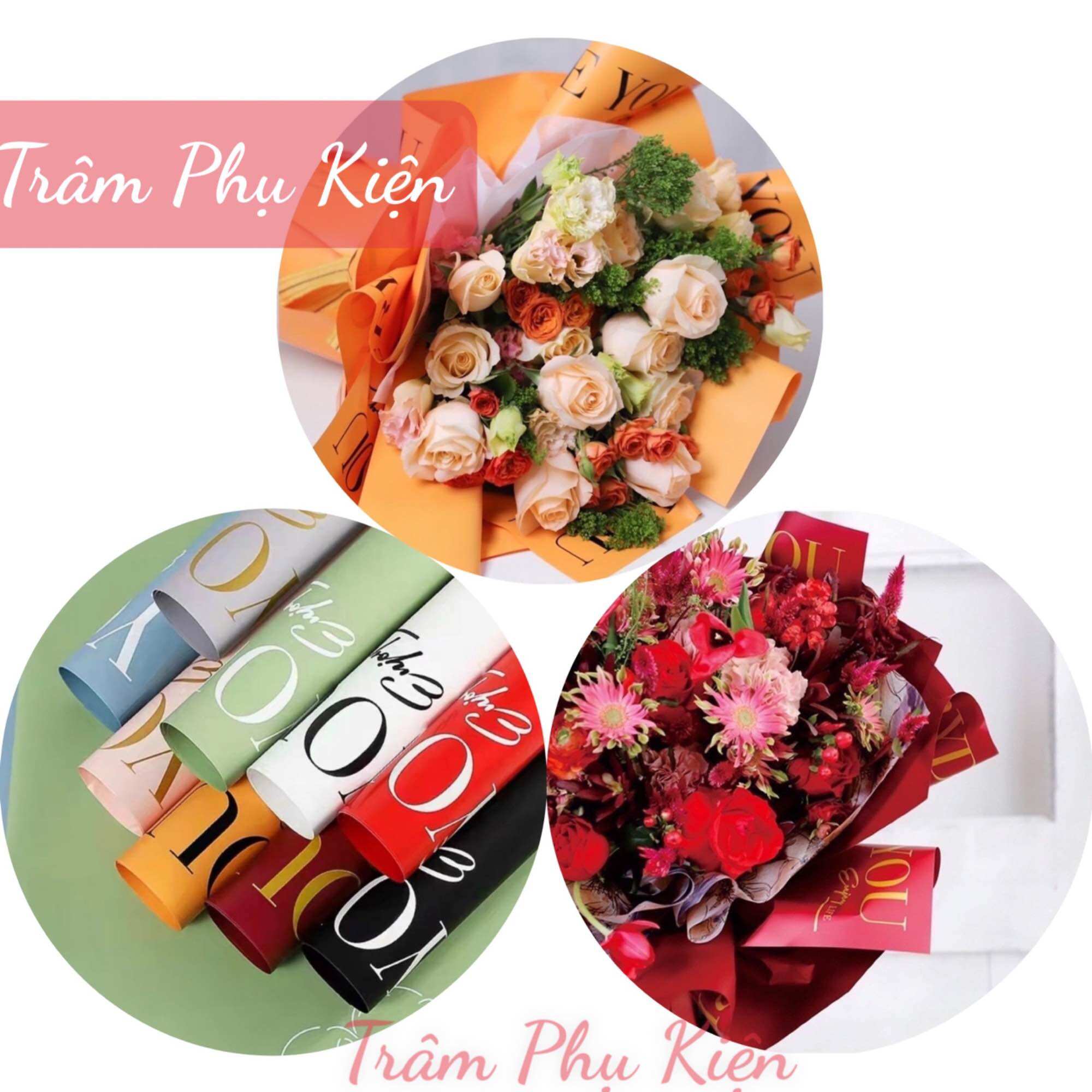 Giấy gói hoa chữ LOVE