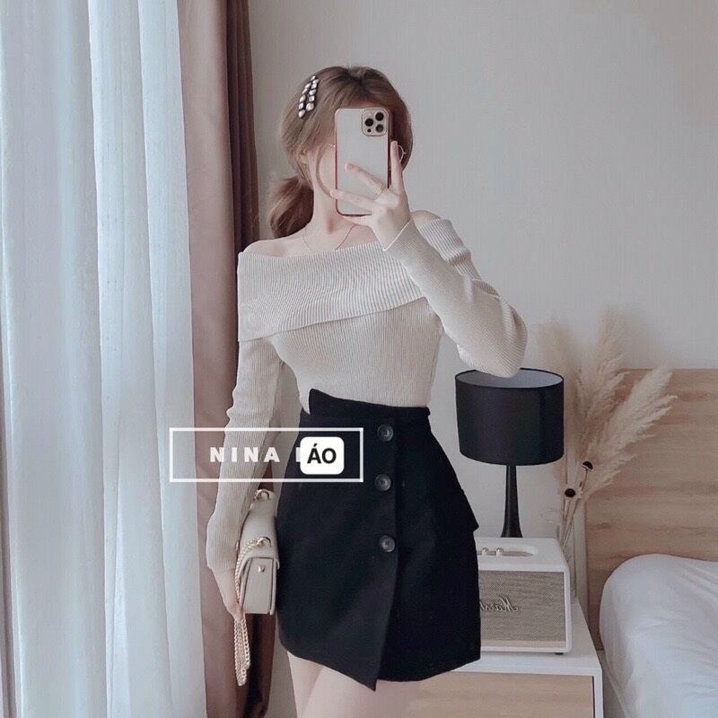 CHÂN VÁY NÚT 3 CHÉO VẠT XINH