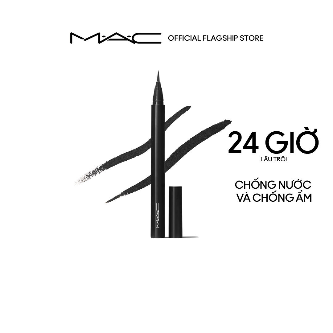 Bút kẻ mắt nước MAC Brushstroke Liquid Eye Liner | Đầu cọ mảnh sắc nét, chống lem và dễ dàng thao tác