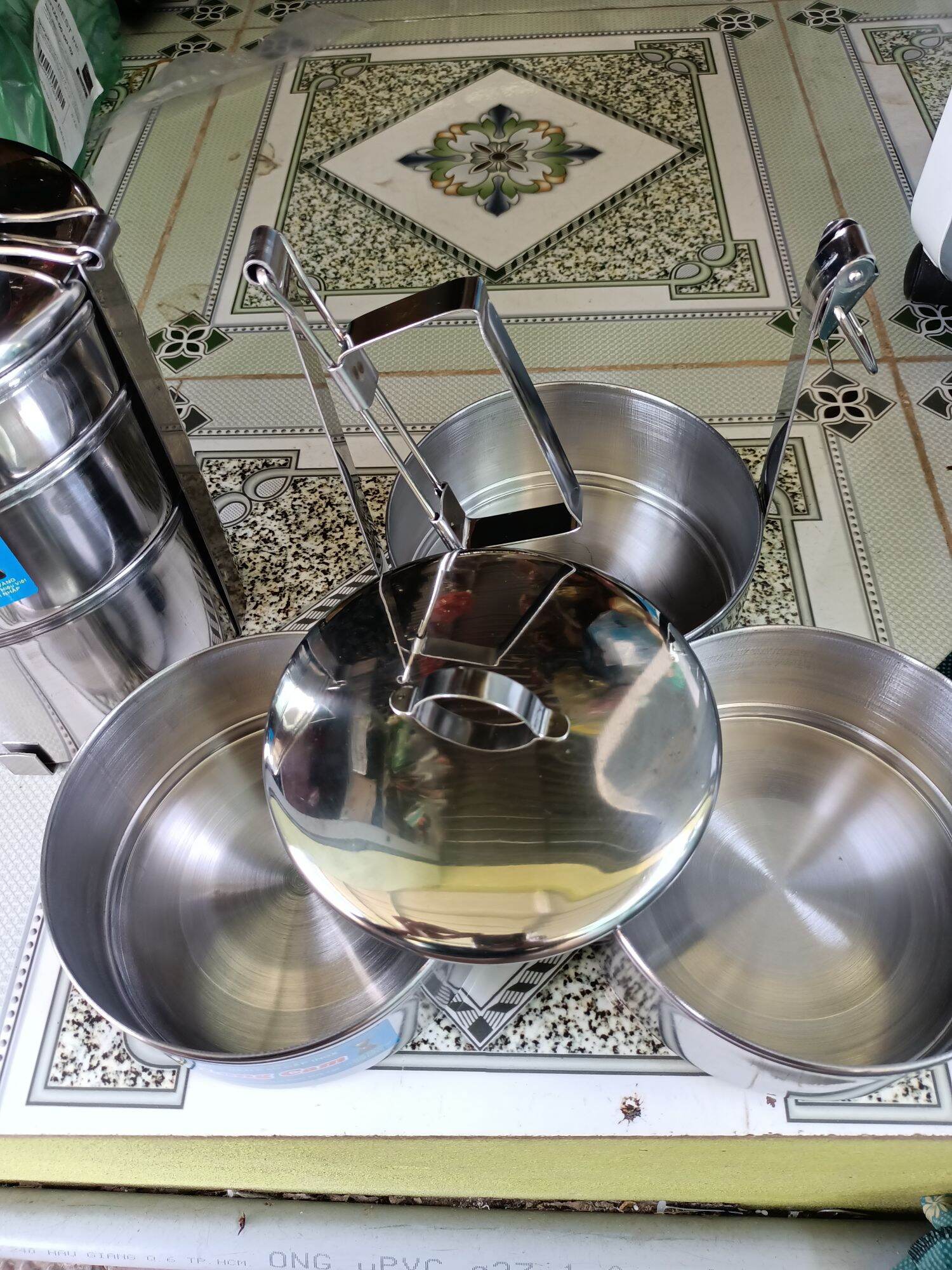 cà mên inox 3 ngăn đk 14cm