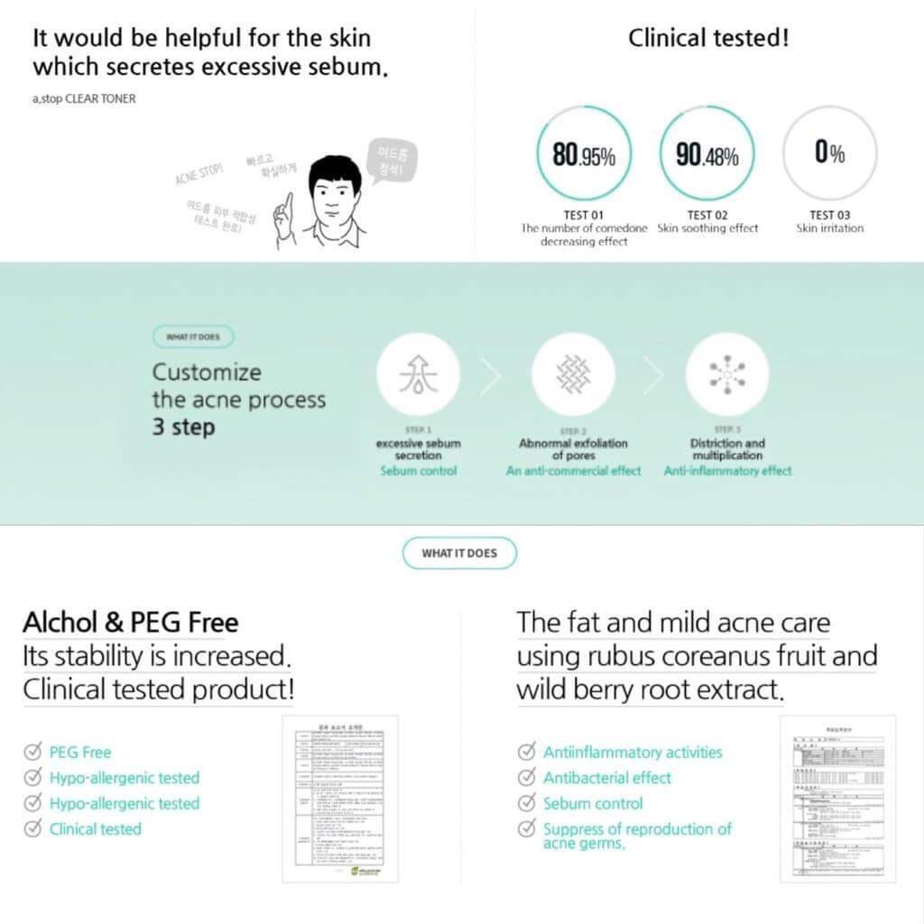 Huyết thanh thay đổi làn da mụn trong 5 ngày A.Stop Clear Serum (Hàn)