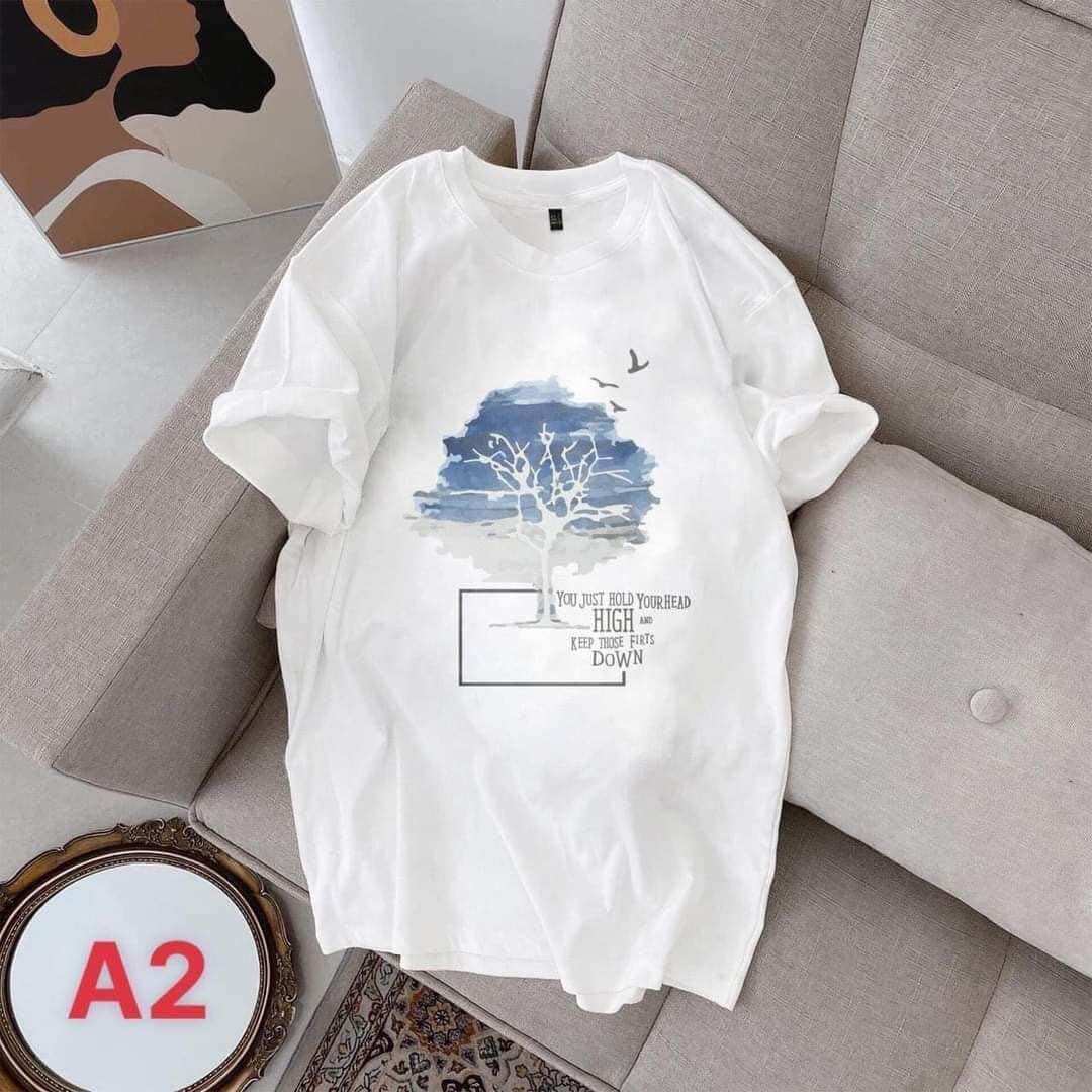 Áo thun nữ, chất thun thái, áo cotton form vừa