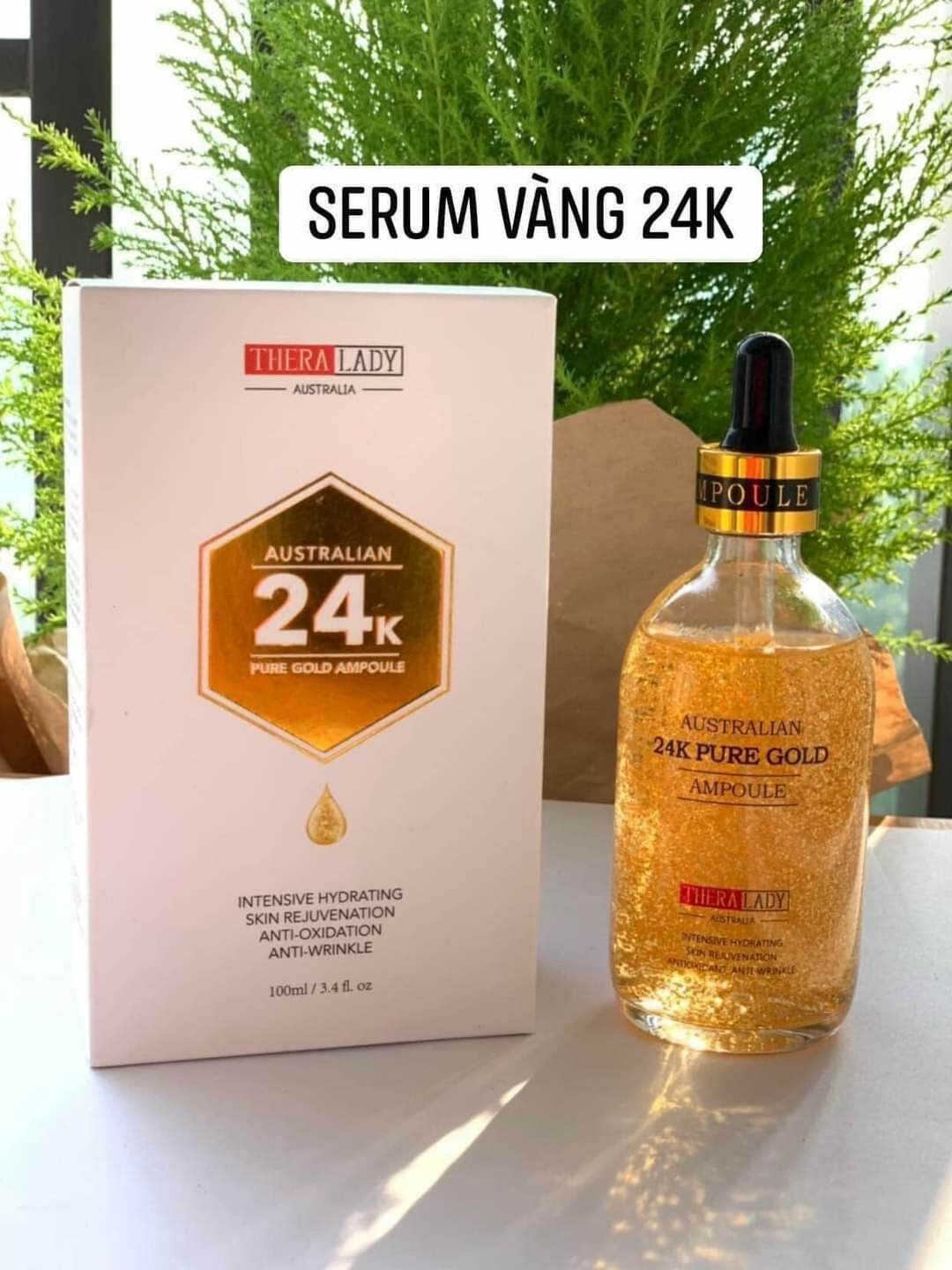 Serum Tinh Chất Vàng 24K Pure Gold Ampoule Chai 100Ml Dưỡng Trắng Da Chống Lão Hoá Mờ Thâm Nám Hàng Chuẩn Úc