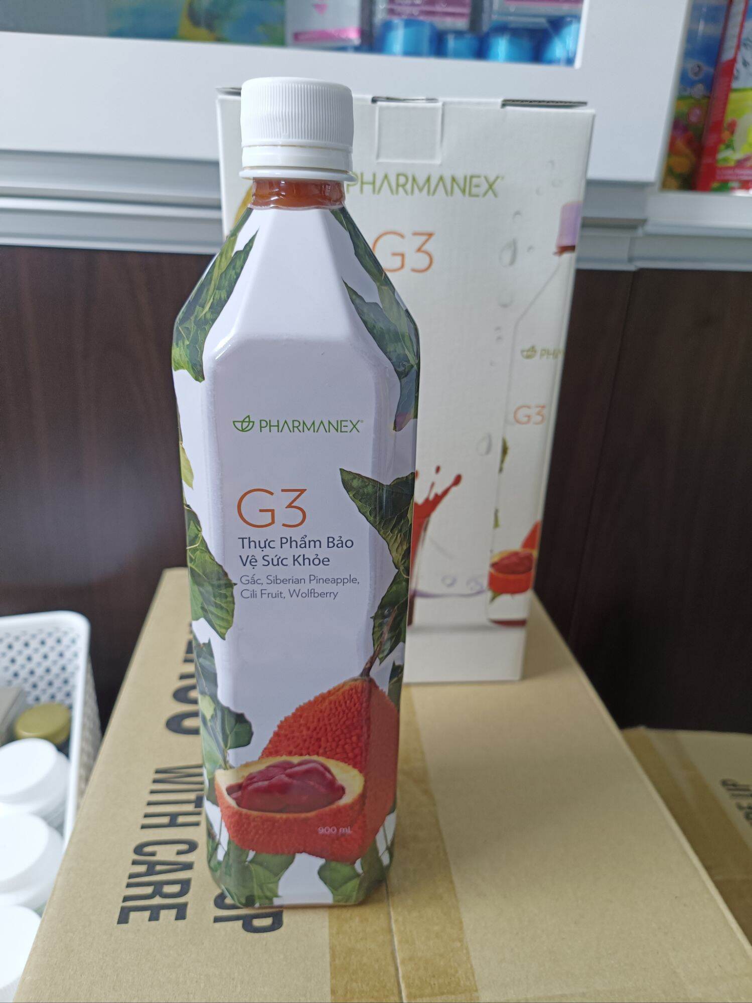 Nước gấc g3 nuskin giúp chống oxy hóa cao.